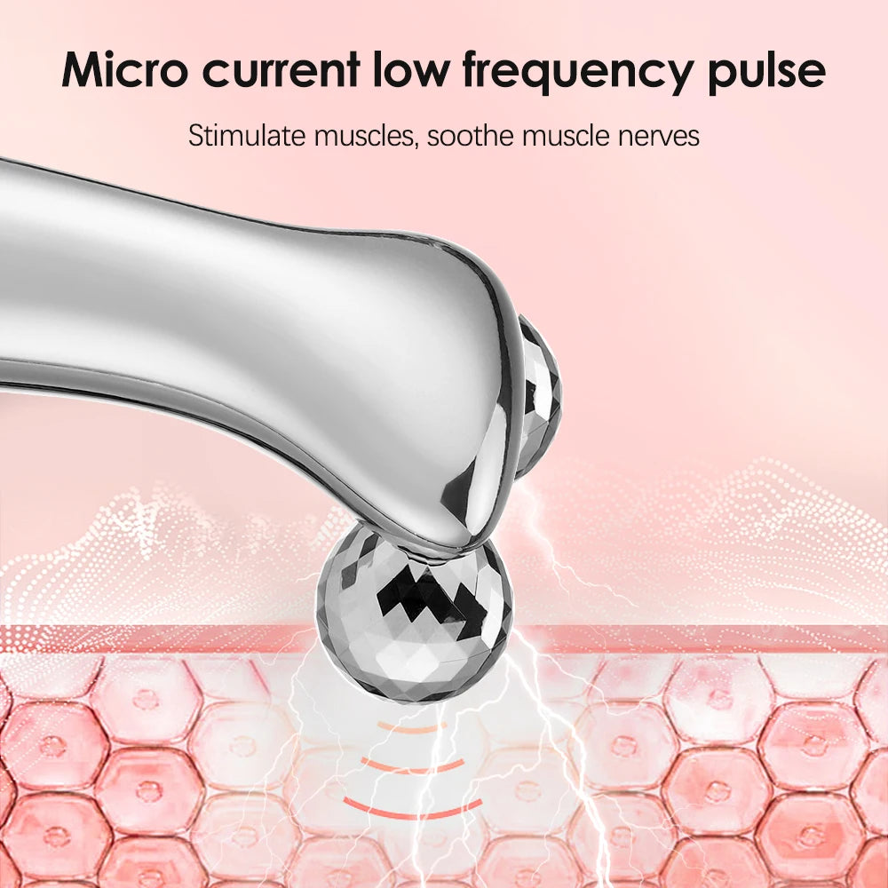Electric Microcurrent Facial Massager – LED Display Skin Tightening & Face Lift Device