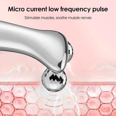 Electric Microcurrent Facial Massager – LED Display Skin Tightening & Face Lift Device