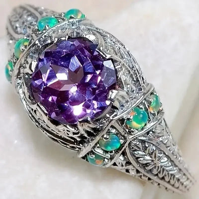 Purple Cubic Zirconia Cocktail Ring – High-End Square Crystal Women’s Fashion Jewelry (2025)