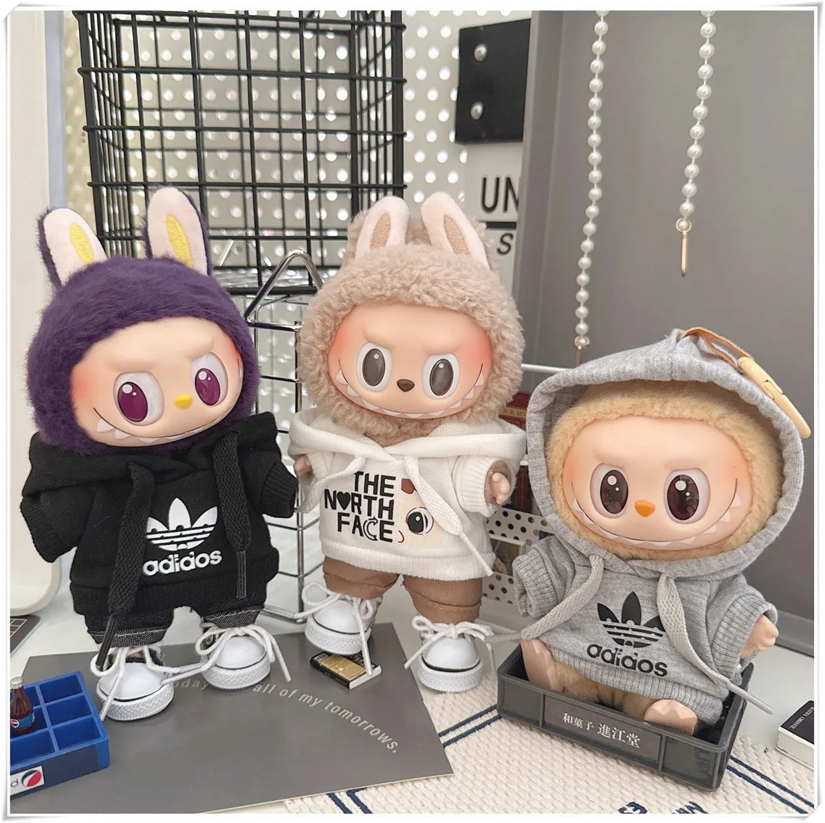 Korean Idol Style Doll Outfit – Labubu V1/V2 Hoodie & Pants