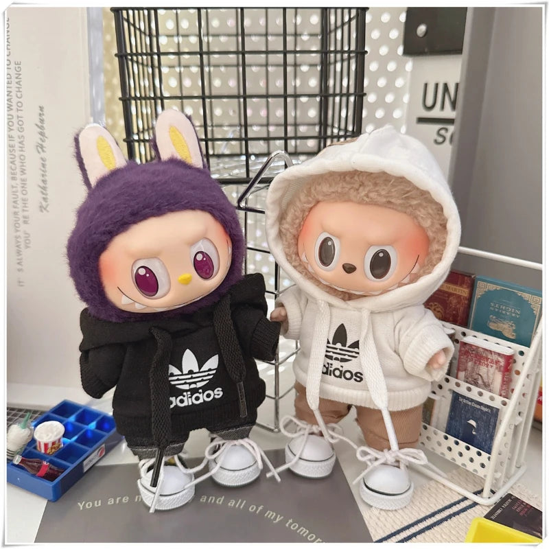 Korean Idol Style Doll Outfit – Labubu V1/V2 Hoodie & Pants