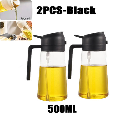 Olive Oil Sprayer – Plastic Oil & Vinegar Bottle with Brush