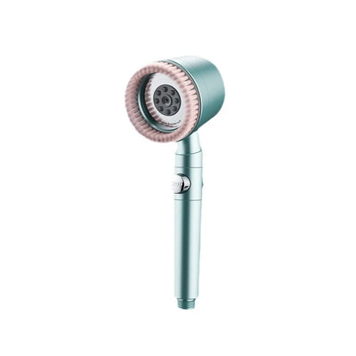 Turbo High-Pressure Shower Head with 3 Adjustable Spray Modes and Built-In Massage Brush