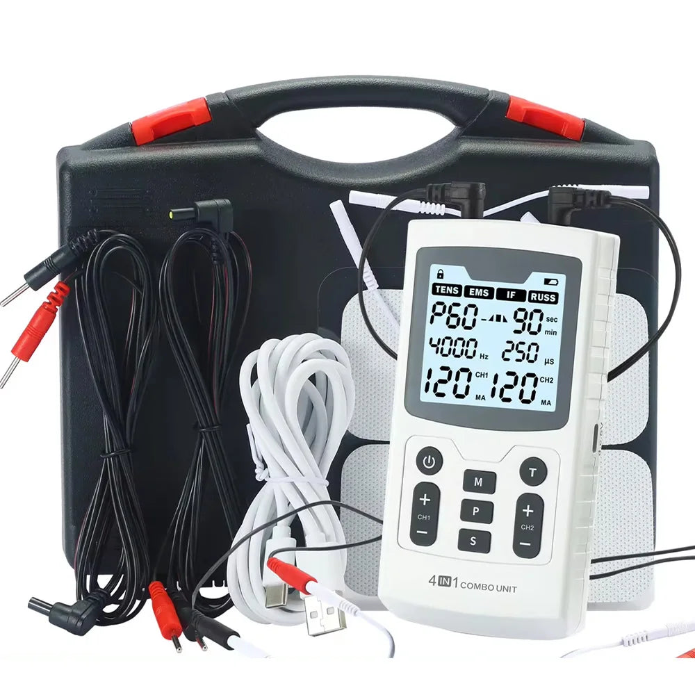 Electric Muscle Therapy Stimulator – High-Frequency IFT + RUSS + TENS + EMS Device