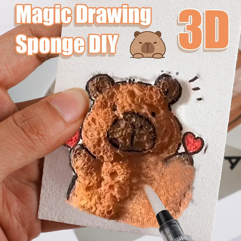 3D Magic Puffy Foam Texture Paper – DIY Kids Art Drawing Craft Sheets