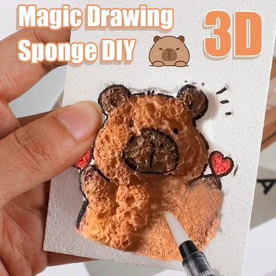 3D Magic Puffy Foam Texture Paper – DIY Kids Art Drawing Craft Sheets