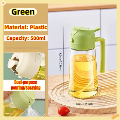 Olive Oil Sprayer – Plastic Oil & Vinegar Bottle with Brush