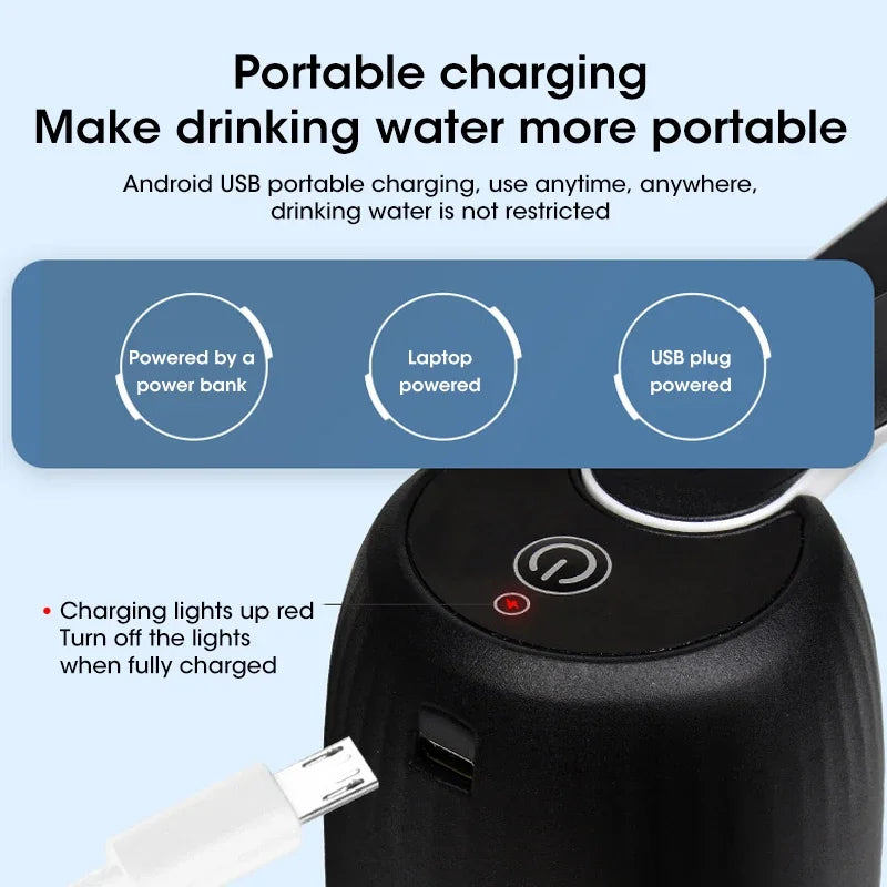 USB Automatic Water Bottle Pump – One-Button Electric Water Dispenser for Gallon Bottles