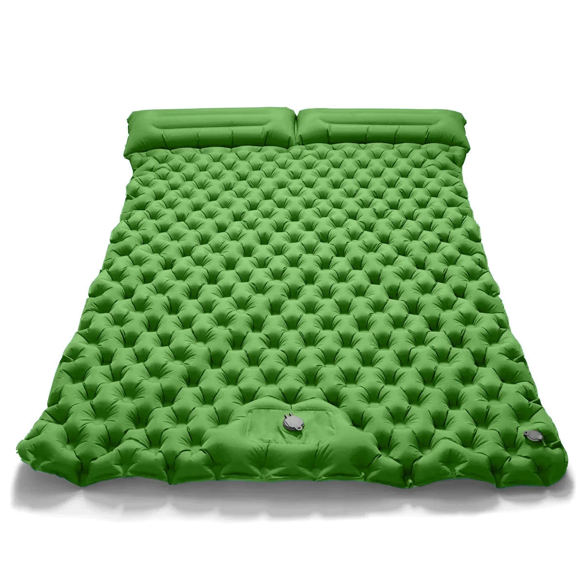 Outdoor Camping Double Inflatable Mattress – Extra Wide Ultralight Sleeping Pad with Built-In Pump