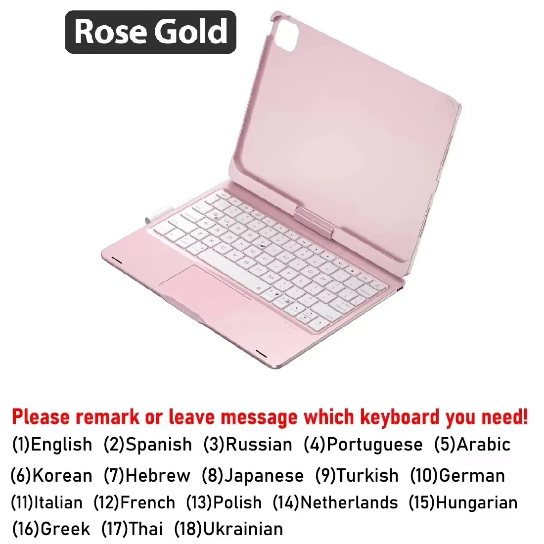 Magic Keyboard Case for iPad – Backlit Touchpad Keyboard Cover for iPad Air/Pro (Multiple Models, 7th–10th Gen, M2/M4 Compatible)