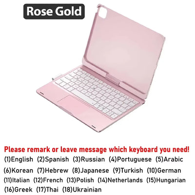 Magic Keyboard Case for iPad – Backlit Touchpad Keyboard Cover for iPad Air/Pro (Multiple Models, 7th–10th Gen, M2/M4 Compatible)