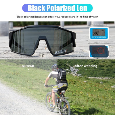Kapvoe Polarized Cycling Glasses – UV400 Ultra-Light TR90 Sports Eyewear for Road & MTB