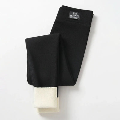 Women’s Thickened Lamb Wool Leggings – High-Waist Fleece Lined Winter Thermal Stretch Pants