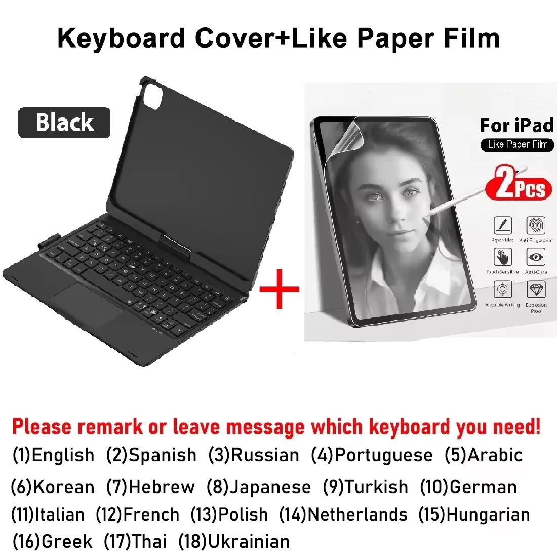 Magic Keyboard Case for iPad – Backlit Touchpad Keyboard Cover for iPad Air/Pro (Multiple Models, 7th–10th Gen, M2/M4 Compatible)