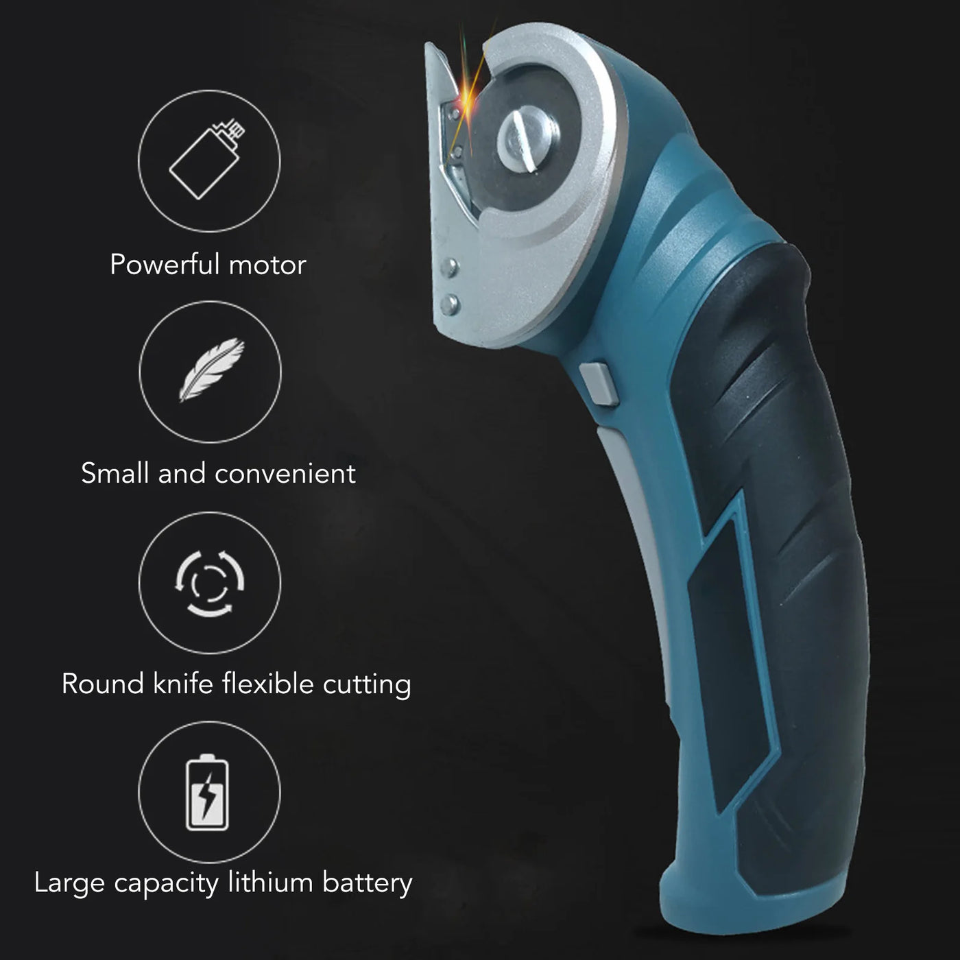 Cordless Electric Scissors – Powerful Steel Blade Mini Cutter for Fabric, Cloth, Carpet & Cardboard