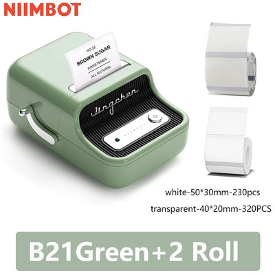 Niimbot B21 / B21S Mini Portable Thermal Label Printer – Bluetooth Wireless Sticker Printer for Home & Office