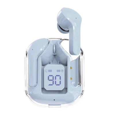 T2 Transparent Bluetooth Earphones – HiFi Stereo with LED Display