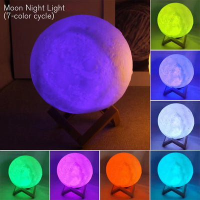 Galaxy Moon Lamp – 3D LED Night Light for Bedroom & Gifts