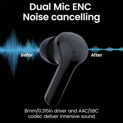 T2 Transparent Bluetooth Earphones – HiFi Stereo with LED Display