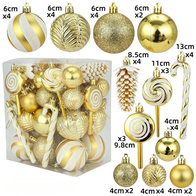 Christmas Ball Ornament Set – 29/36/40pcs Red, Gold & Silver Hanging Tree Decorations (2024 Edition)