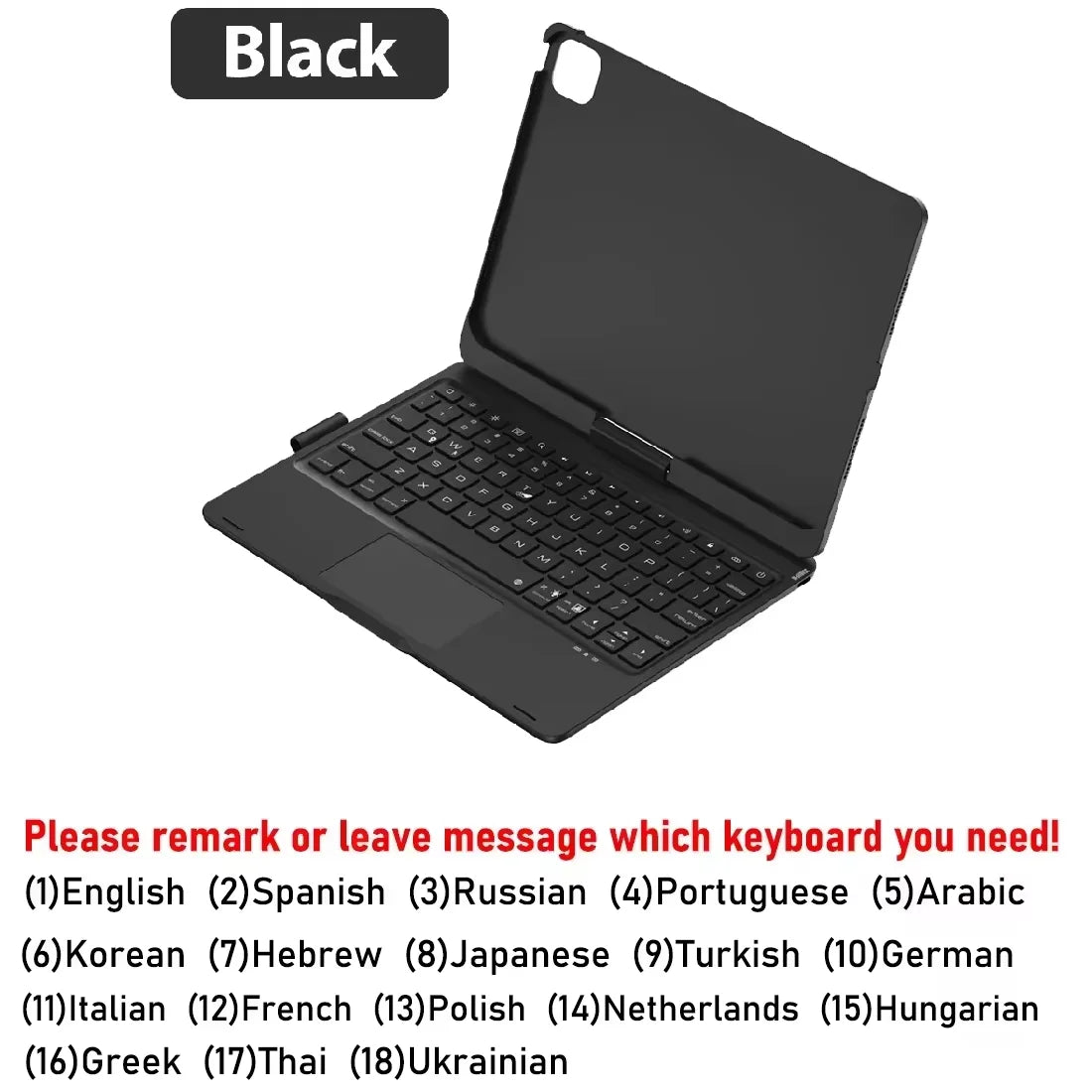 Magic Keyboard Case for iPad – Backlit Touchpad Keyboard Cover for iPad Air/Pro (Multiple Models, 7th–10th Gen, M2/M4 Compatible)