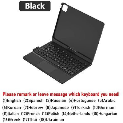 Magic Keyboard Case for iPad – Backlit Touchpad Keyboard Cover for iPad Air/Pro (Multiple Models, 7th–10th Gen, M2/M4 Compatible)