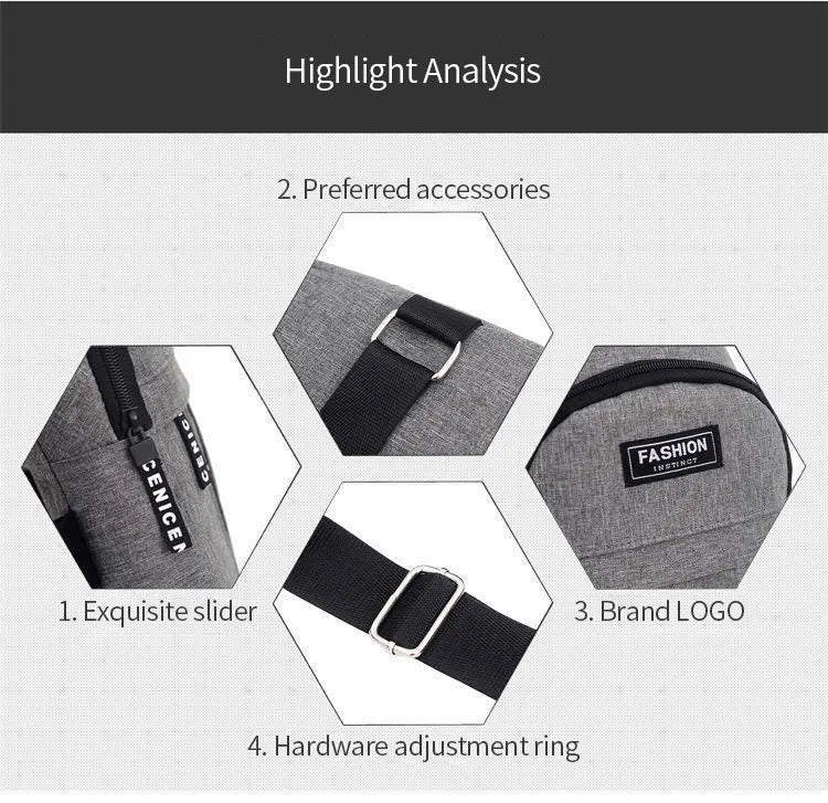 Men's Waterproof Fanny Pack with Adjustable Strap