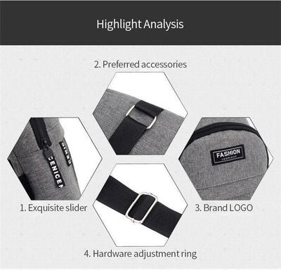 Men's Waterproof Fanny Pack with Adjustable Strap