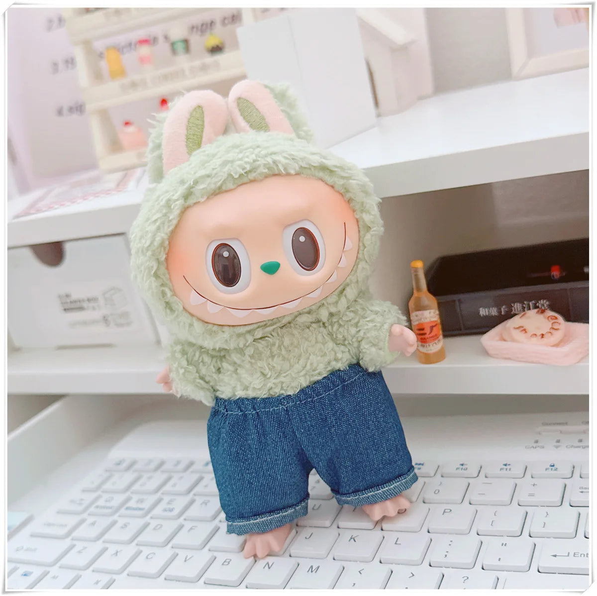 Korean Idol Style Doll Outfit – Labubu V1/V2 Hoodie & Pants