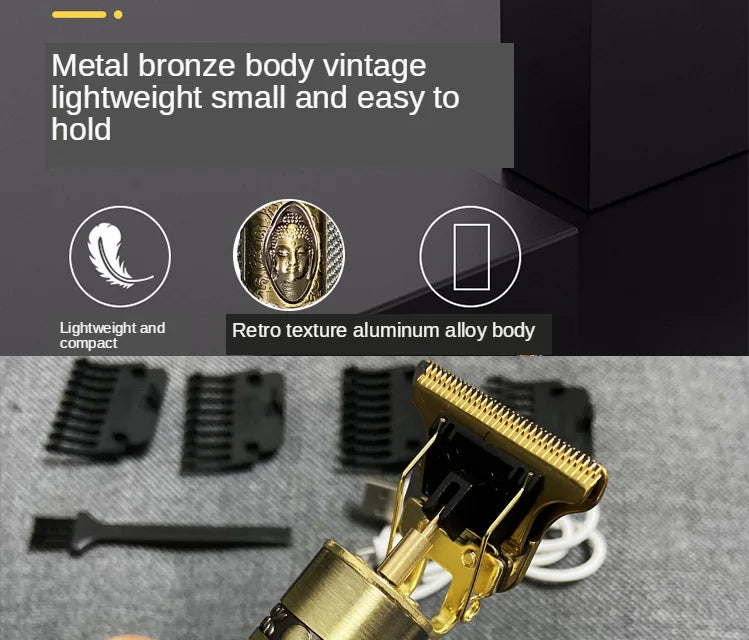 T9 Electric Hair Clipper – 0mm Precision Trimmer for Men