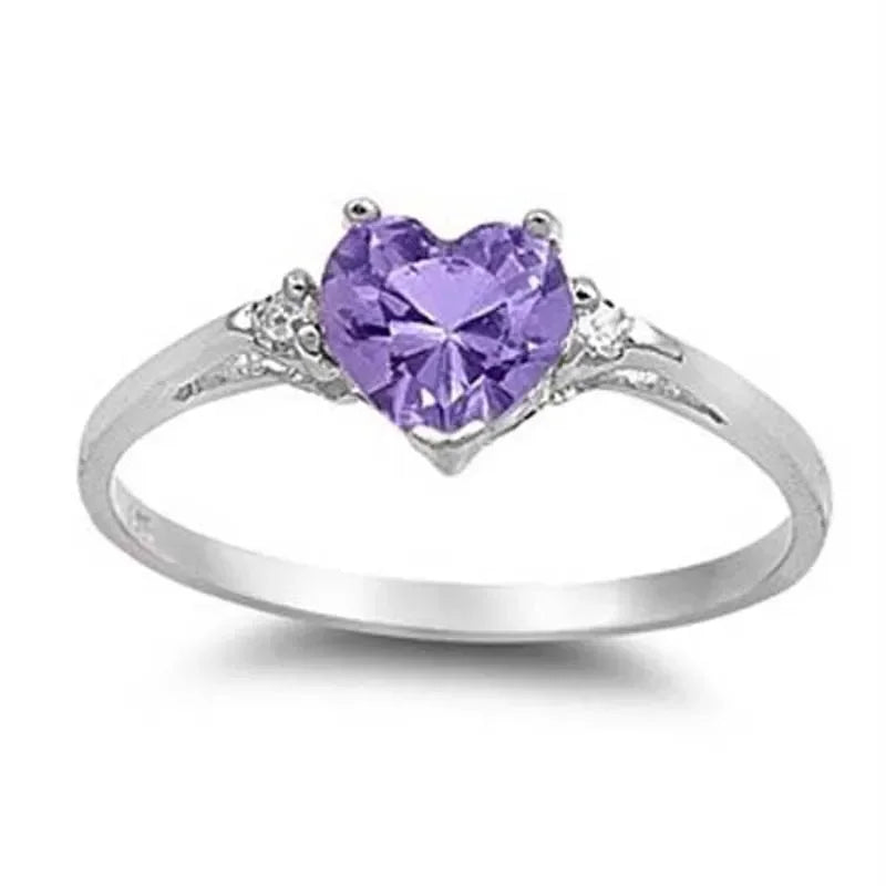 Purple Cubic Zirconia Cocktail Ring – High-End Square Crystal Women’s Fashion Jewelry (2025)
