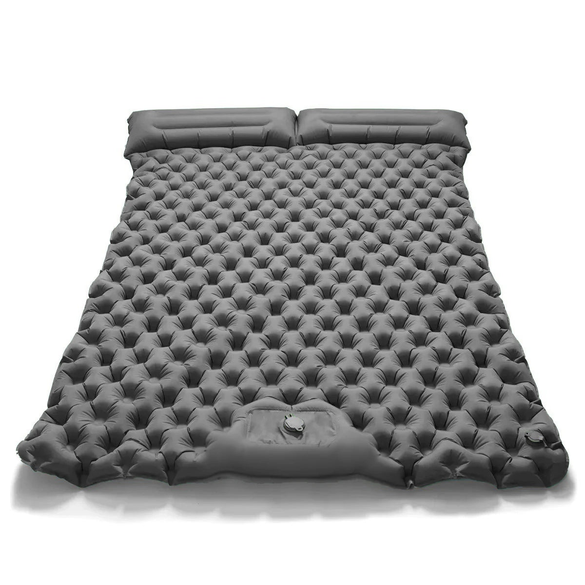 Outdoor Camping Double Inflatable Mattress – Extra Wide Ultralight Sleeping Pad with Built-In Pump