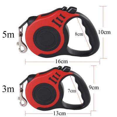 Automatic Retractable Dog Leash – 3m / 5m Durable Nylon Lead for Dogs & Cats