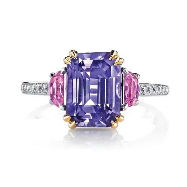 Purple Cubic Zirconia Cocktail Ring – High-End Square Crystal Women’s Fashion Jewelry (2025)