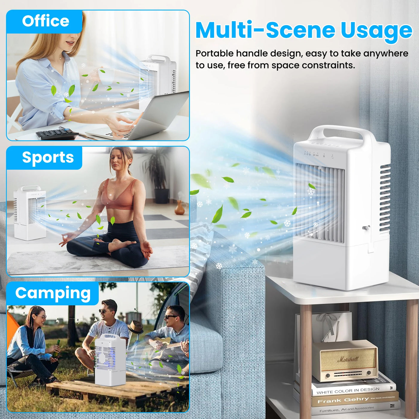 Portable Mini Air Cooling Fan – USB Desktop Fan with Water & Ice Cooling for Home, Office & Bedroom