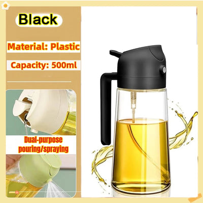 Olive Oil Sprayer – Plastic Oil & Vinegar Bottle with Brush