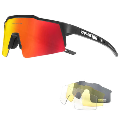 Kapvoe Polarized Cycling Glasses – UV400 Ultra-Light TR90 Sports Eyewear for Road & MTB