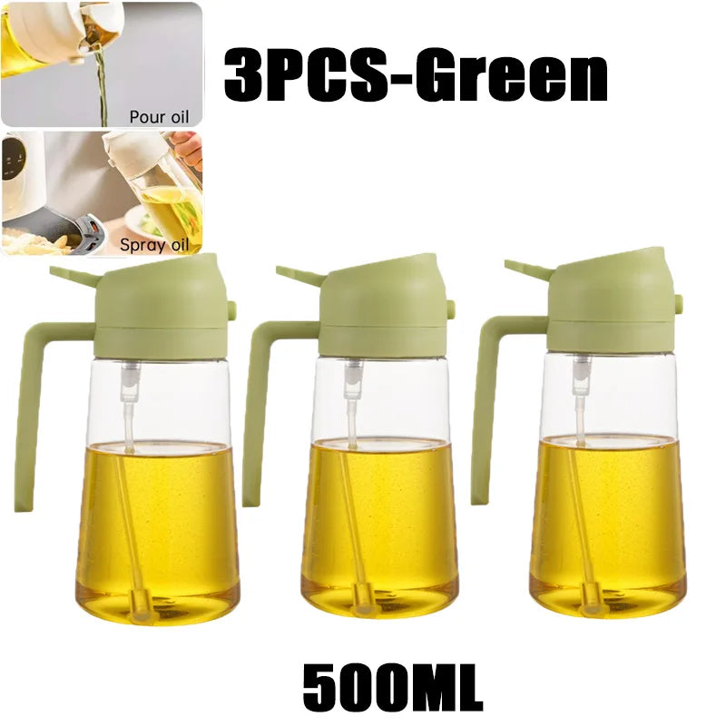 Olive Oil Sprayer – Plastic Oil & Vinegar Bottle with Brush