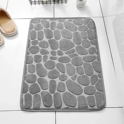 Embossed Fiber Non-Slip Floor Mat for Bathroom & Living Room