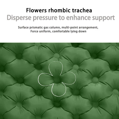 Outdoor Camping Double Inflatable Mattress – Extra Wide Ultralight Sleeping Pad with Built-In Pump