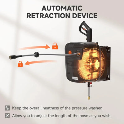 2500 PSI Electric Pressure Washer with Foam Cannon, 65 FT Hose & 4 Quick-Connect Nozzles – Heavy-Duty Cleaning for Cars, Patios & Driveways