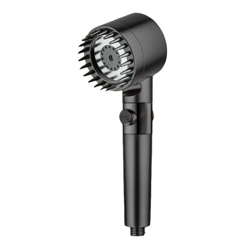Turbo High-Pressure Shower Head with 3 Adjustable Spray Modes and Built-In Massage Brush