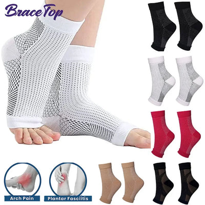 Plantar Fasciitis Compression Socks – Ankle Brace Sleeve for Arch & Heel Support (Men & Women)