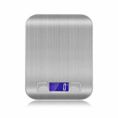 5kg/1g Stainless Steel Digital Kitchen Scale – Portable Coffee & Food Weighing Tool with LCD Backlight