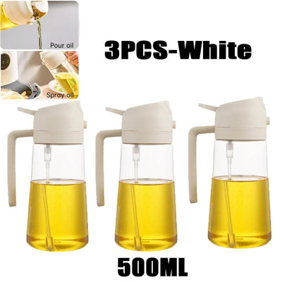 Olive Oil Sprayer – Plastic Oil & Vinegar Bottle with Brush