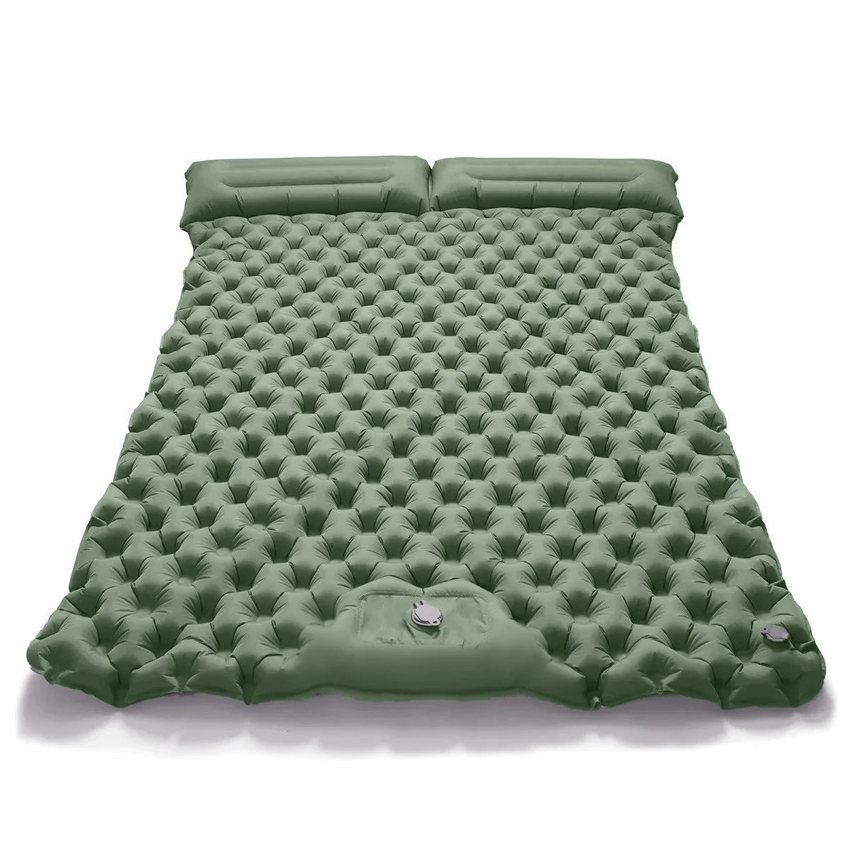 Outdoor Camping Double Inflatable Mattress – Extra Wide Ultralight Sleeping Pad with Built-In Pump