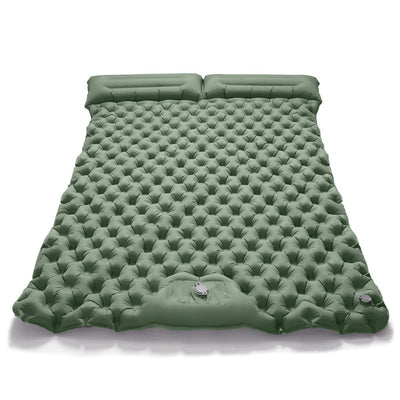 Outdoor Camping Double Inflatable Mattress – Extra Wide Ultralight Sleeping Pad with Built-In Pump