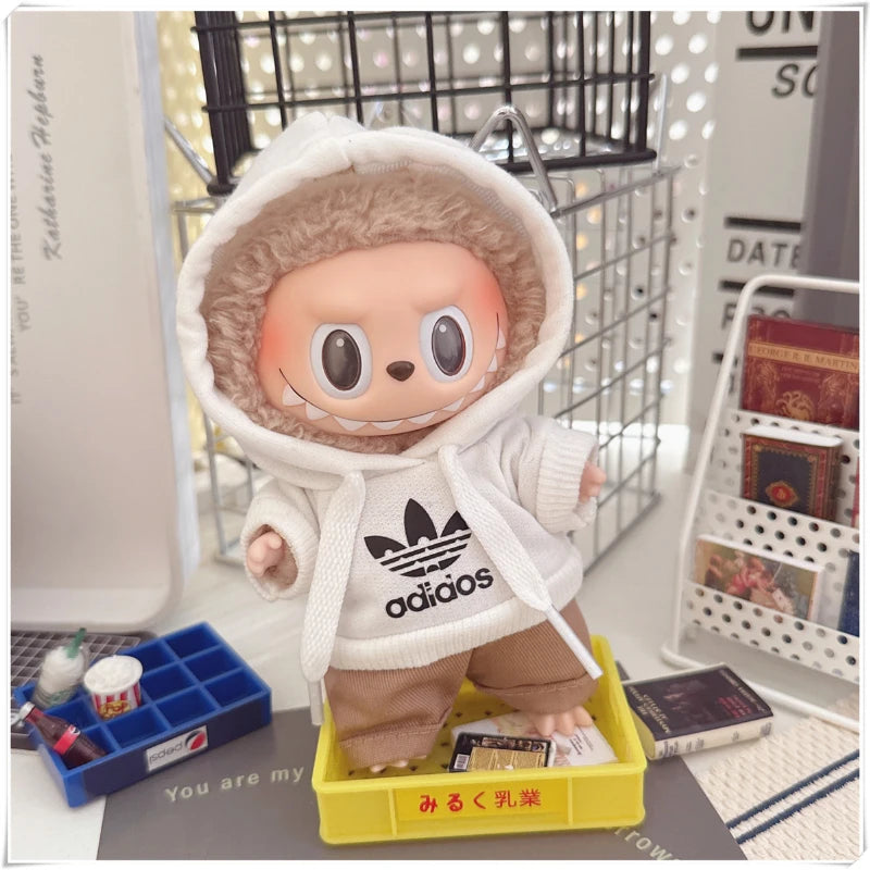 Korean Idol Style Doll Outfit – Labubu V1/V2 Hoodie & Pants